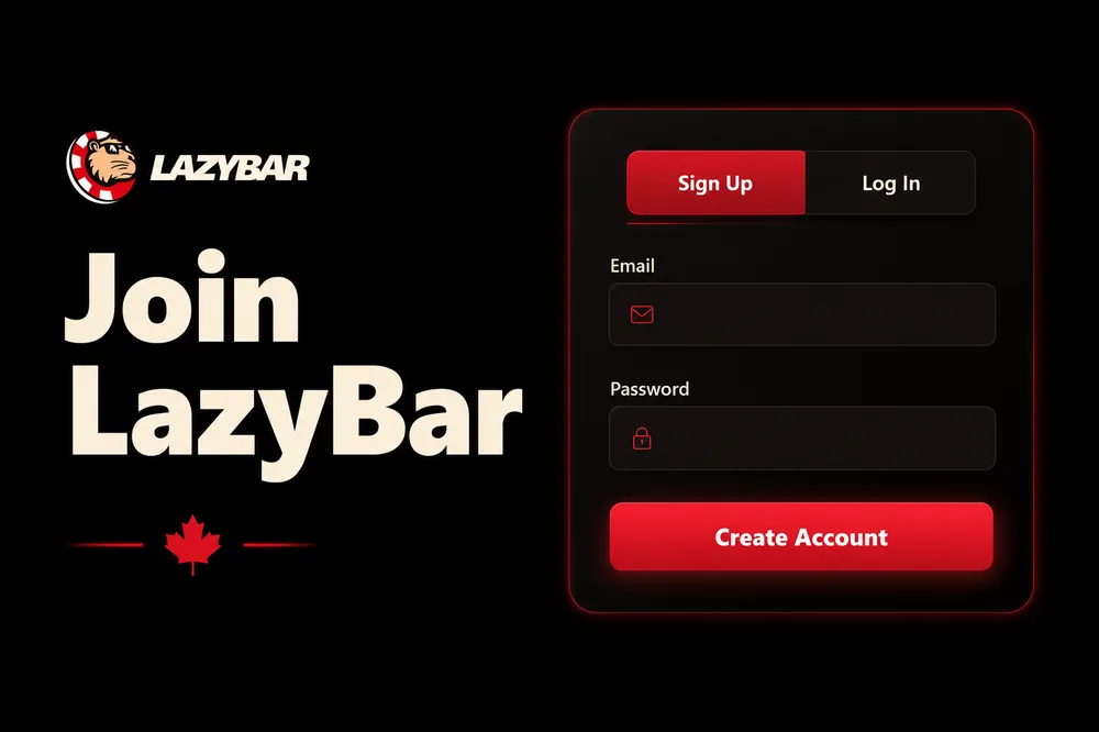 Join LazyBar Casino — registration form to create a Canadian account